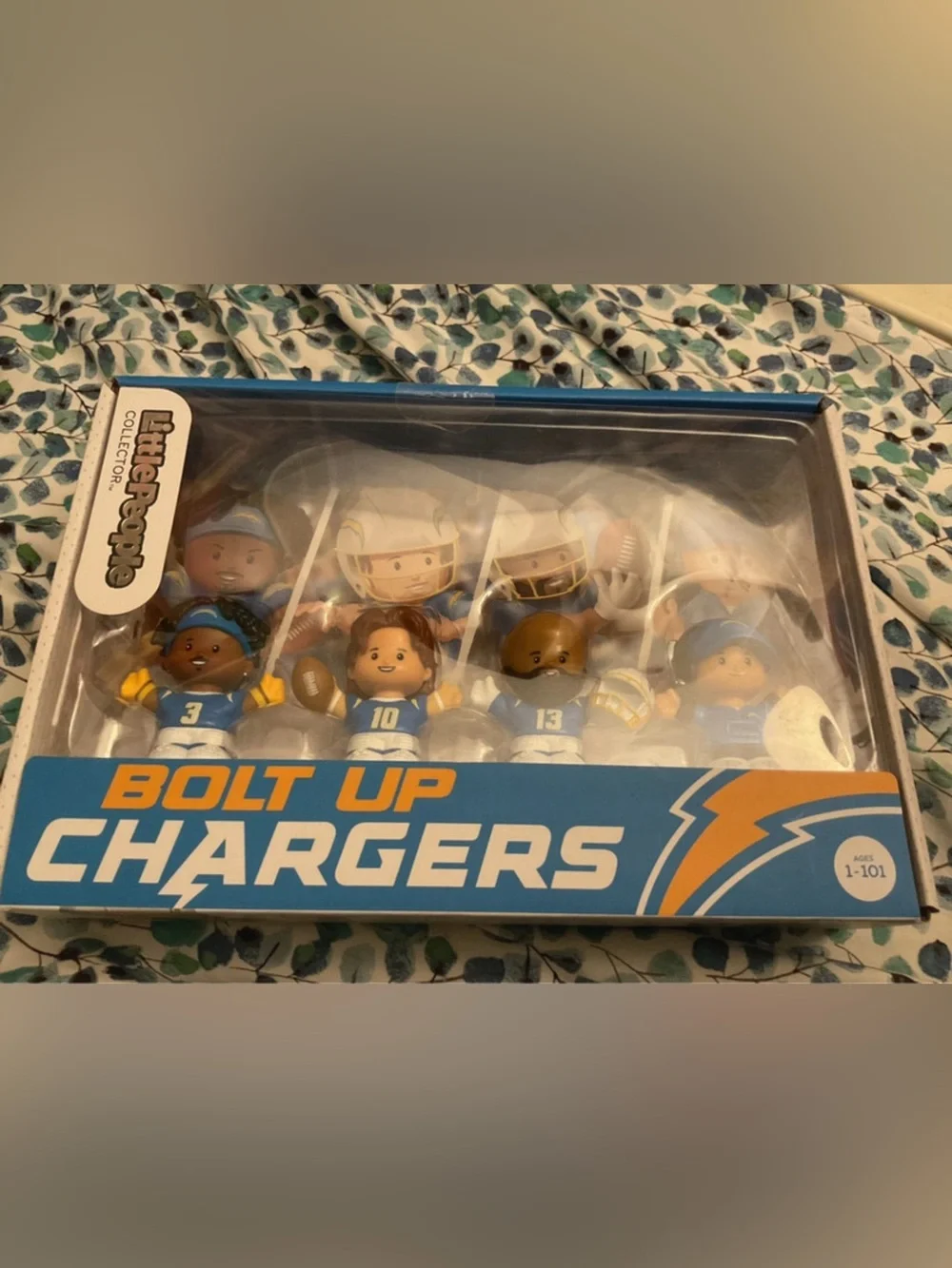 Fisher price little people LA chargers memorabilia